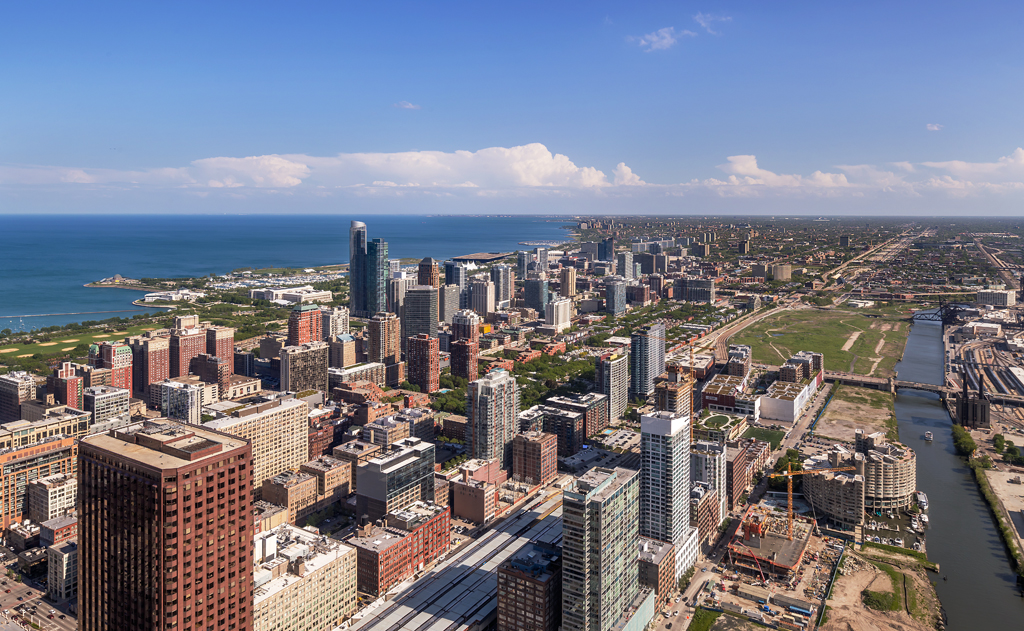 View of the City of Chicago from 311 South Wacker